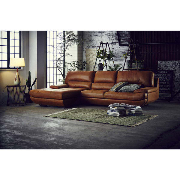 組立設置込】RELAX FORM トレビソ スモールカウチ（右） キャメル 1