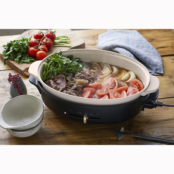 BRUNO オーバルホットプレート(ブラック) BOE053-BK 1台 - アスクル