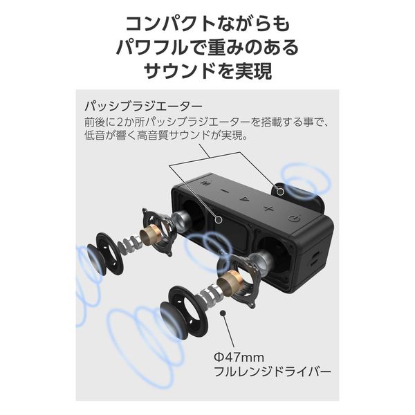 Bluetoothポータブルスピーカー Standard 防水防塵IP67 AUX対応