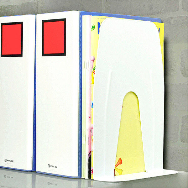 ブックエンド 超特大 A4 ぴったりサイズ 白 DA-5813-W ソニック（6個