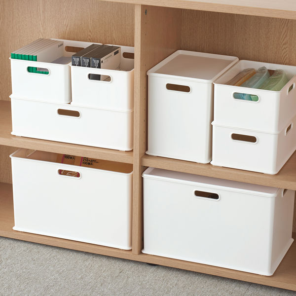 収納ケース squ+インボックスSD ホワイト NIBーSDWH サンカ - アスクル