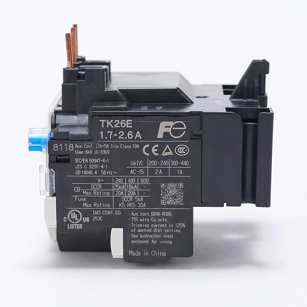 Thermal Overload Relay: 1.7-2.6A adjustable, for SC-E02x, SC-E03x