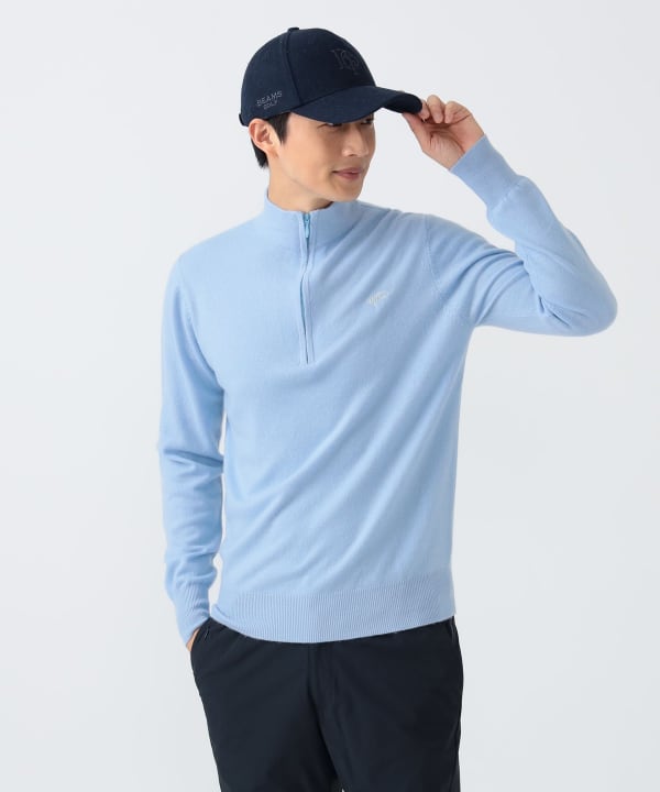 BEAMS GOLF（ビームス ゴルフ）PURPLE LABEL / ハーフジップ カシミヤ