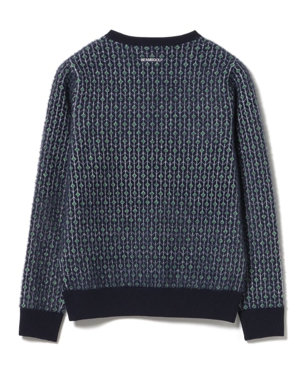 BEAMS GOLF（ビームス ゴルフ）PURPLE LABEL / 幾何学柄 ニットプル