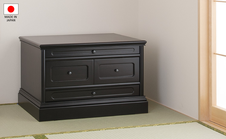 黒檀調仏壇台(カ印) 引き出しタイプ 小 仏壇置台 | 東京 浅草 仏壇屋