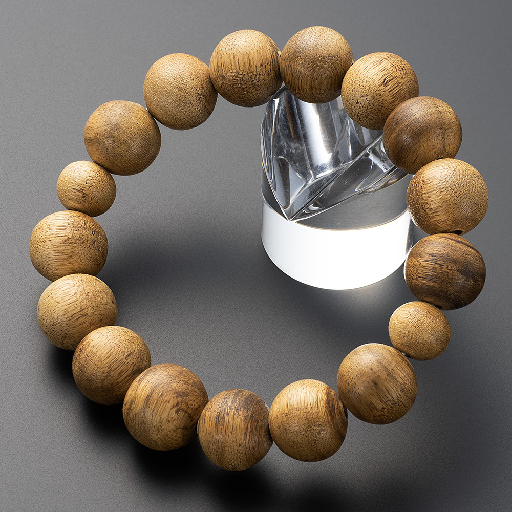 特選腕輪念珠 木玉ブレスレット 沈香（じんこう） 14mm玉(四分玉