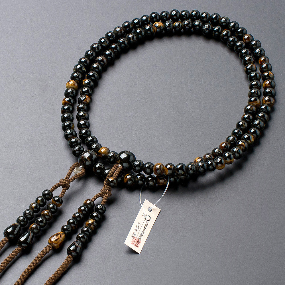 真言宗用本式数珠【男性用】 本海松（黒珊瑚） 尺2 | 滝田商店