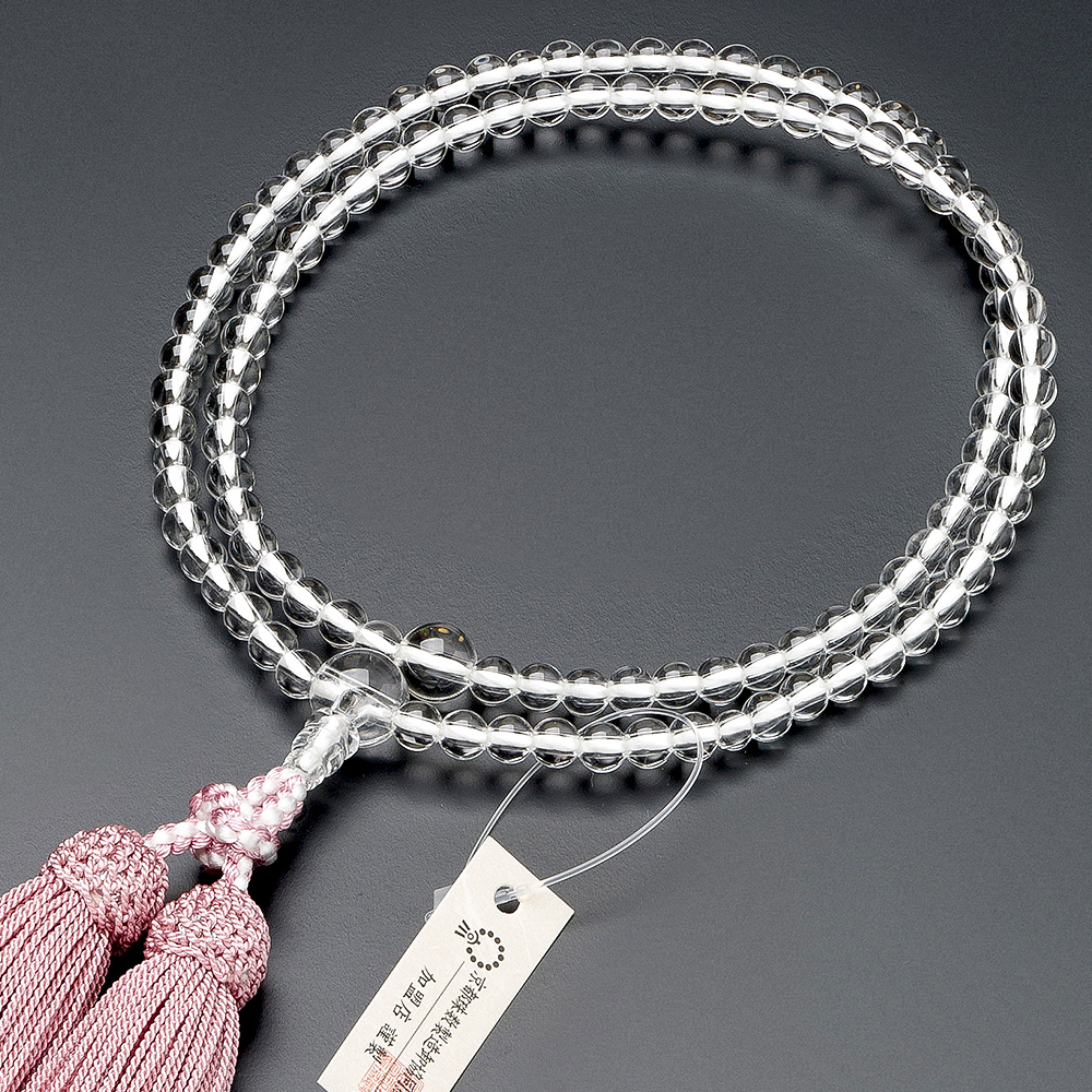 臨済宗用本式数珠【女性用】 本水晶 8寸 | 滝田商店