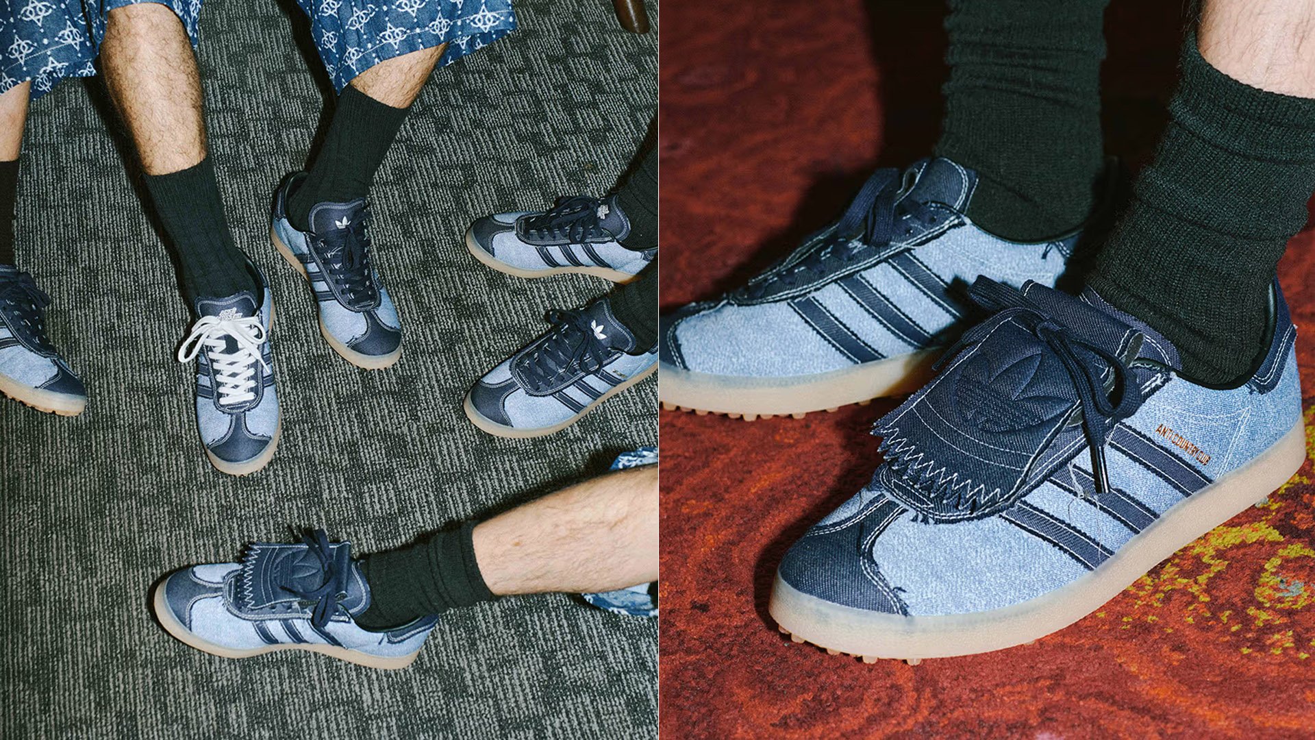 These denim-clad adidas Gazelles might be the craziest golf shoes