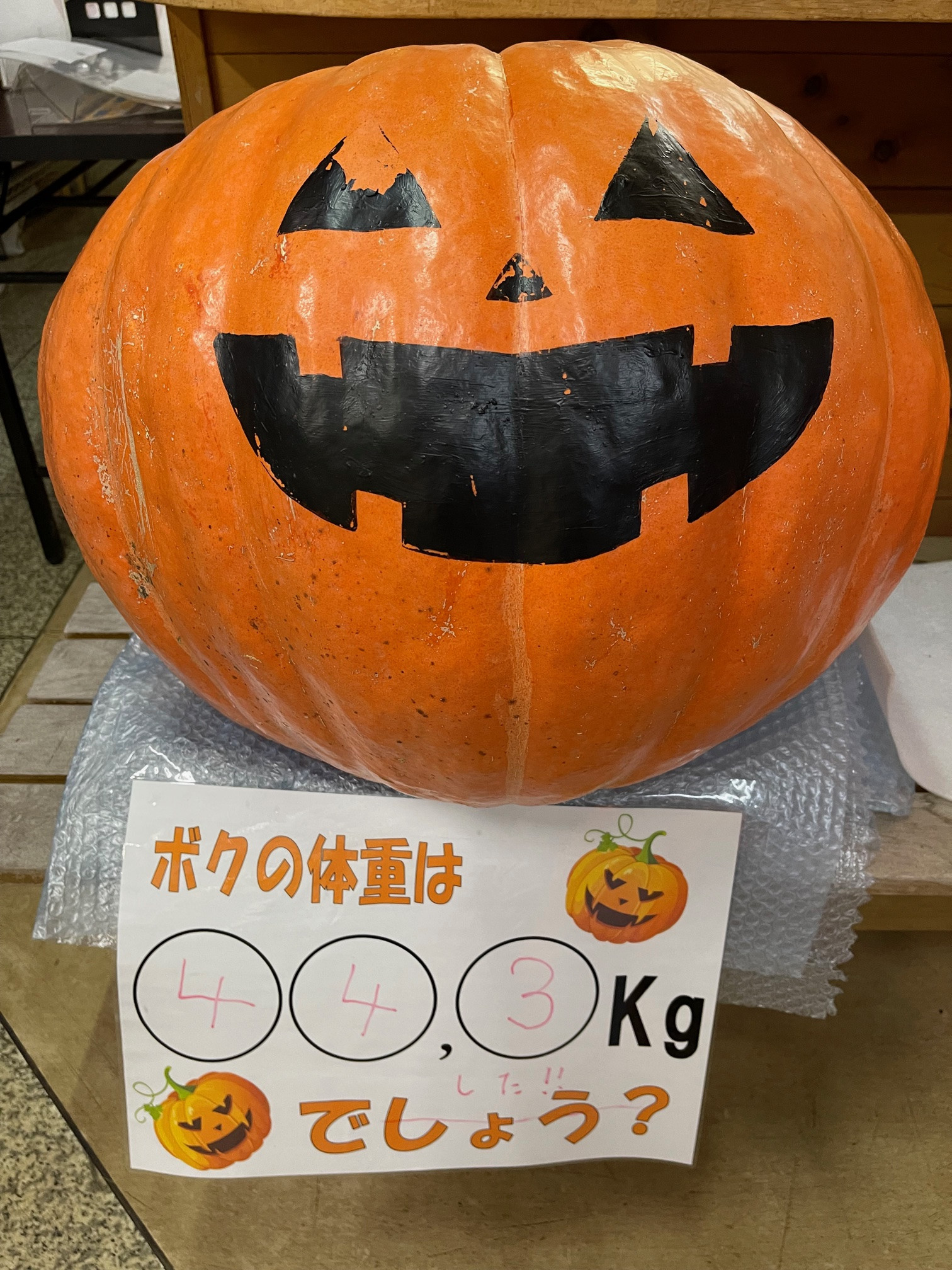 カボチャ重量あて正解発表！ - 奥日立きららの里