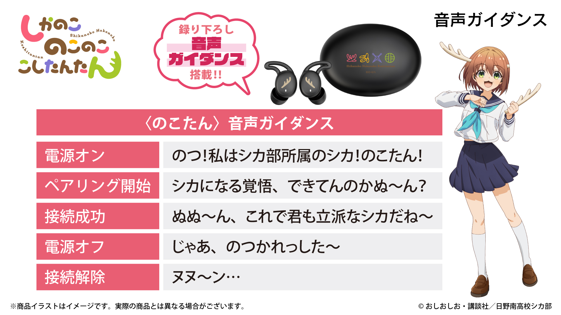 TVアニメ『しかのこのこのここしたんたん』 ボイス搭載ワイヤレス