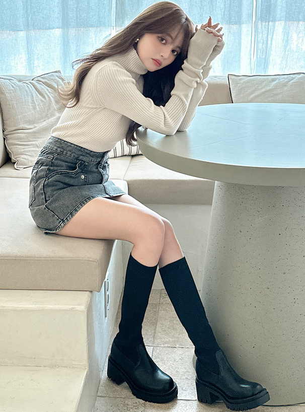 タンクソールロングソックスブーツ[gd1533] | レディースファッション