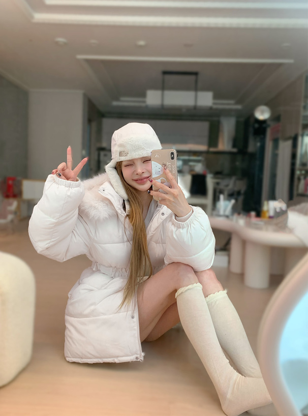 ベルト付きファー中綿ダウンコート[kd47] | レディースファッション