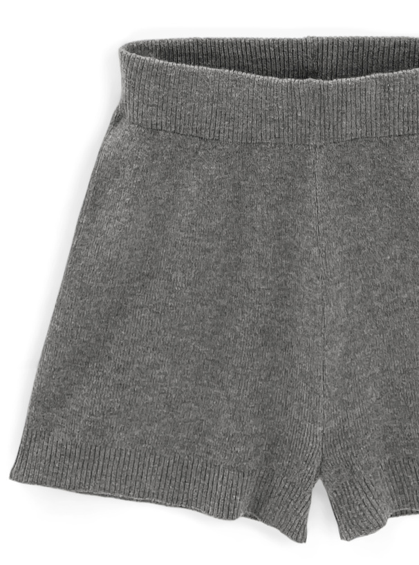 ビジューフラワーポロシャツxショートパンツニットセットアップ[jm014