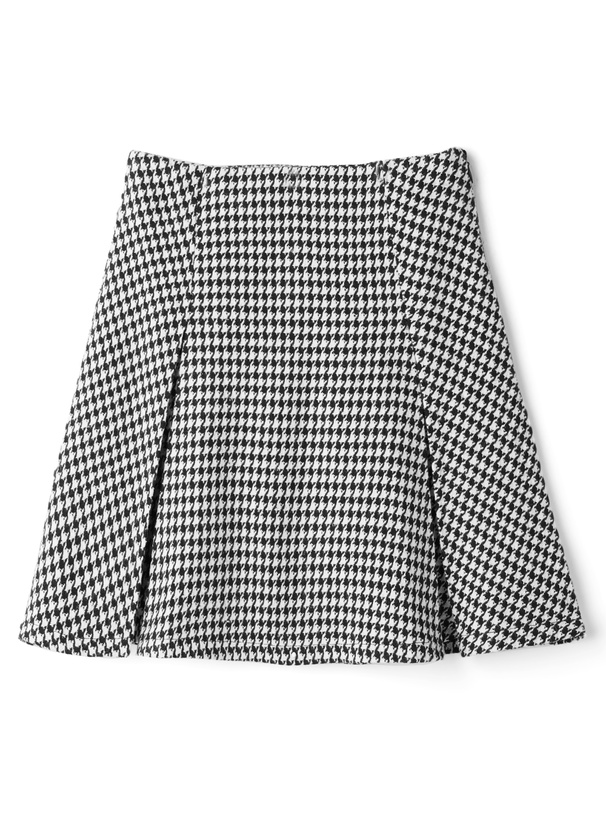 インパン裏地付き千鳥柄フレアミニスカート[mei25] | レディース