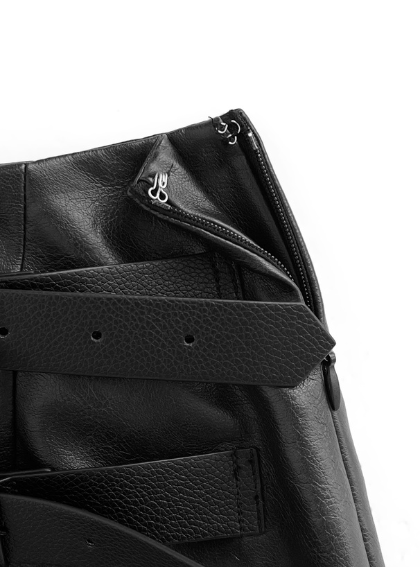 インパン裏地付きベルトレザーラップ風ミニスカート[tu1457