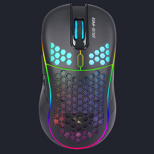 Mouse Gamer GM-512 RGB 6400DPI | StudioPC
