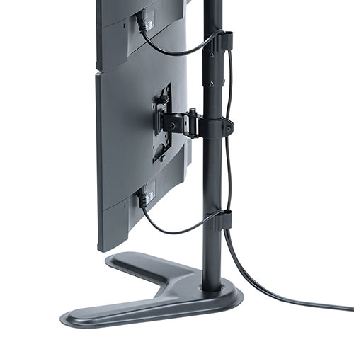 モニタースタンド 上下 2画面 卓上 置き型｜32インチ・回転・高さ/角度調整