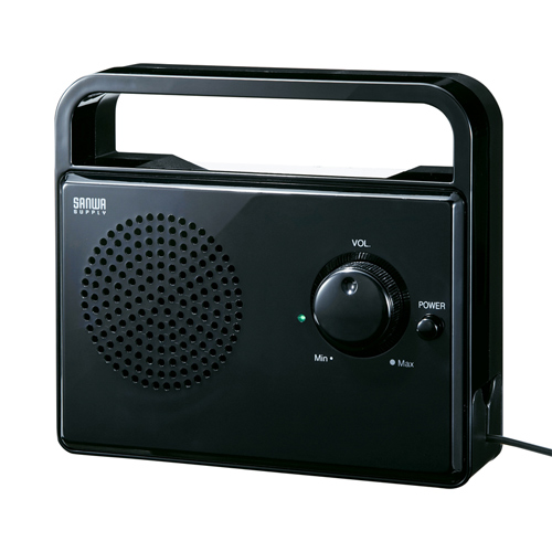 テレビスピーカー（手元・電池・難聴・高齢者・おすすめ）MM-SPTVBK