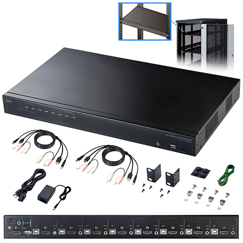 HDMI切替器(8:1・カスケード接続) SW-KVM8HU サンワサプライ | 激安