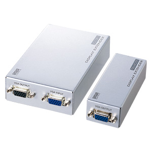 サンワサプライ】送信部からも映像出力ができLANケーブルで延長できる