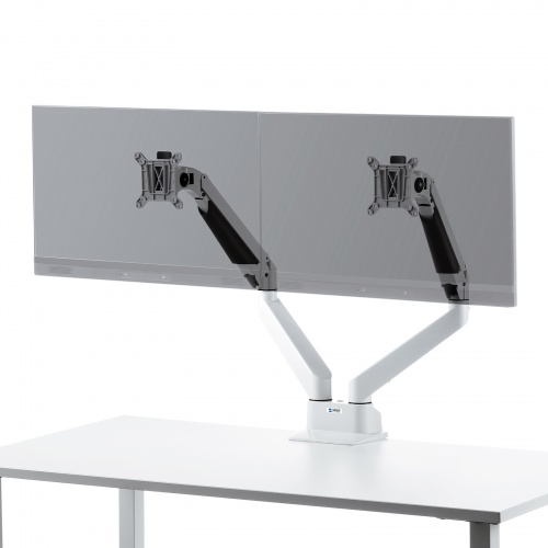 デュアルモニターアーム｜34インチ・スリムクランプ・上下/左右/前後