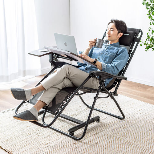 リクライニングメッシュチェア（オフィスキャンピングチェア・ワー