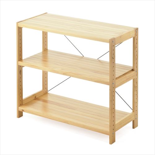 ウッドラック（奥行400mm・幅900mm・高さ800mm・3段・棚板可変・パイン