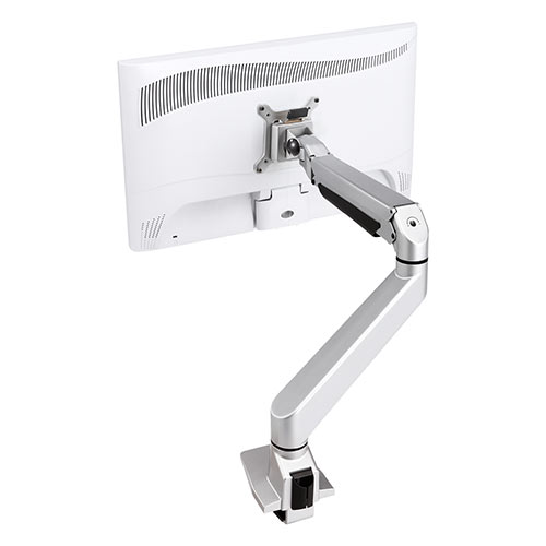モニターアーム｜34インチ・ガス圧・スリムクランプ/穴あけ・上下/左右