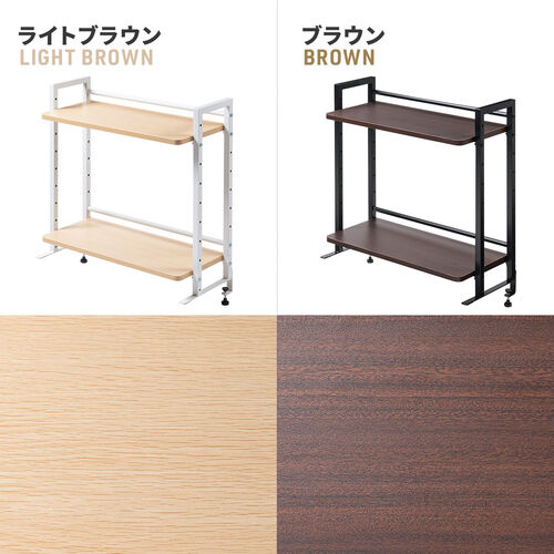 机上ラック（幅60cm・クランプ式・ 2段・ハイタイプ シェルフ