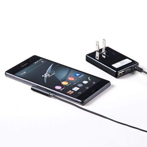 Xperia用マグネット充電ケーブル付ACアダプタ（2A出力・急速充電・USB