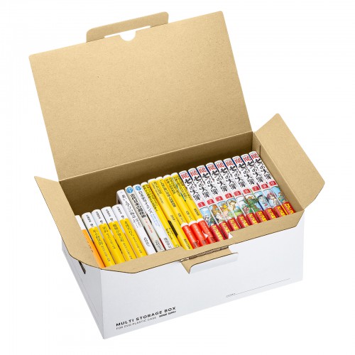 マルチ収納ボックスケース（段ボール製・組み立て式・5個入り・DVD