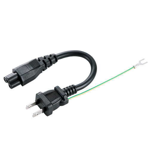 電源コード（3P・ストレートプラグ・0.2m・アース付き） KB-DM3S-02