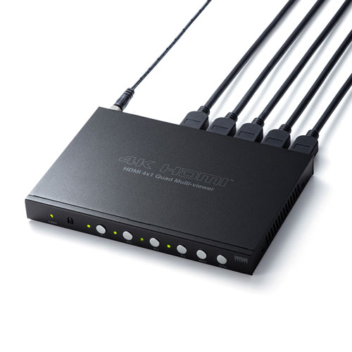 HDMI切替器（4入力・1出力・4分割・VGA・4K・映像・音声・パソコン