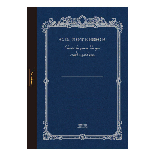 アピカ プレミアムC.D.ノートブック A5 7mm横罫 24行 CDS90Y 紺