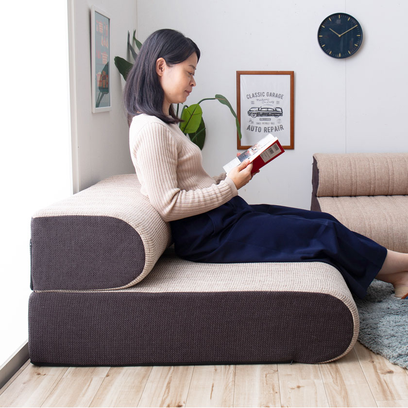 3P ソファベッド 幅200cm 2Pソファ 連結して使える極厚 ボリューム