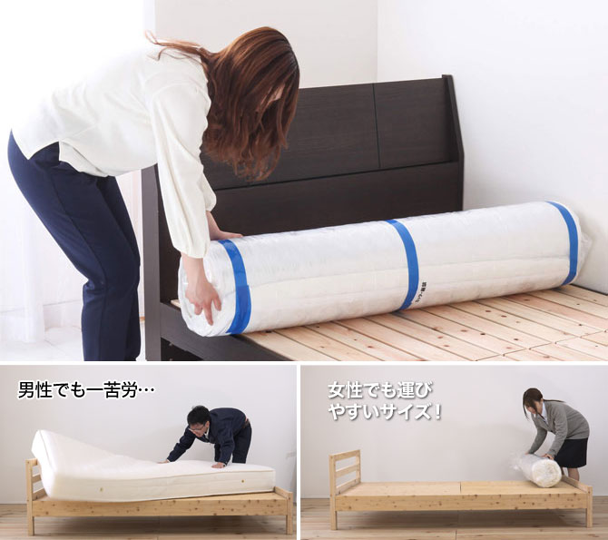 圧縮 ポケットコイルマットレス ダブル 80×195×18cm D ダブルサイズ 2