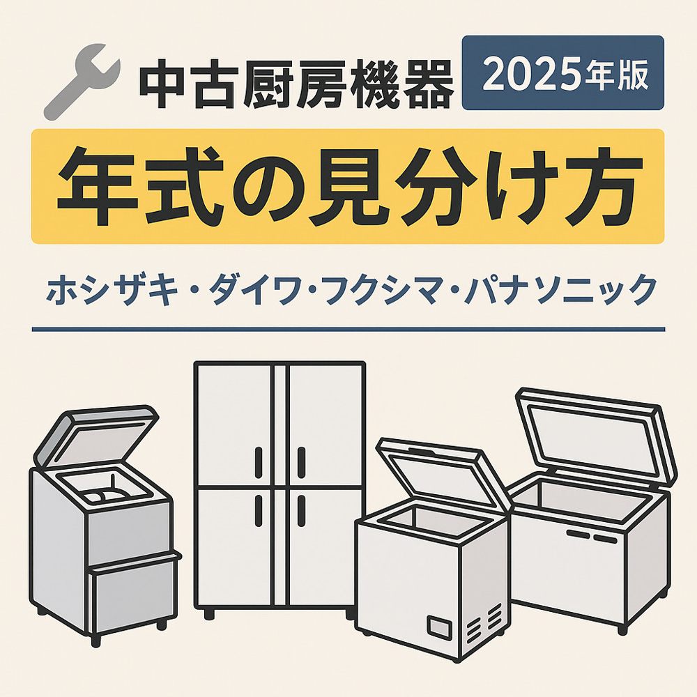 2026年版】中古厨房機器の「年式の見分け方」完全ガイド｜大阪市で貸