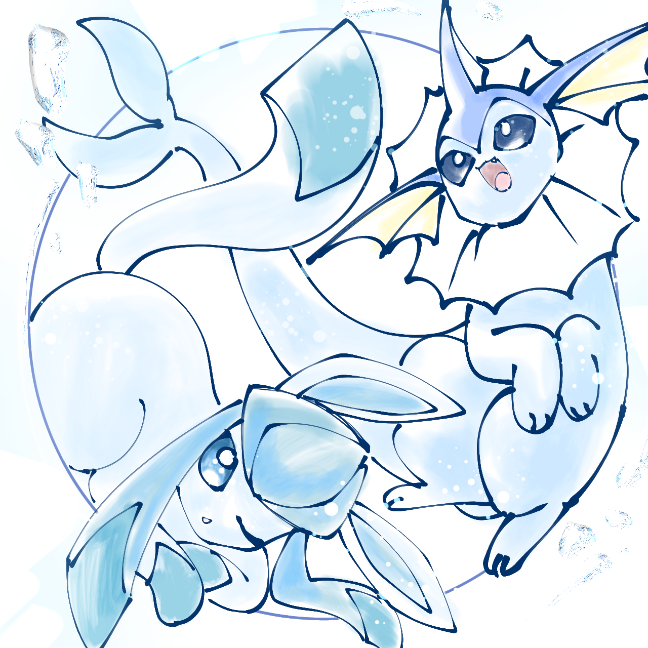 シャワーズ🔷グレイシア - ibisPaint