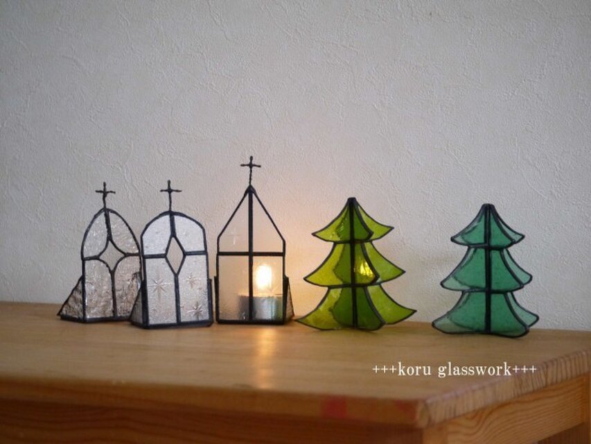 再販】ステンドグラス キャンドルホルダー教会1 | iichi 日々の暮らし