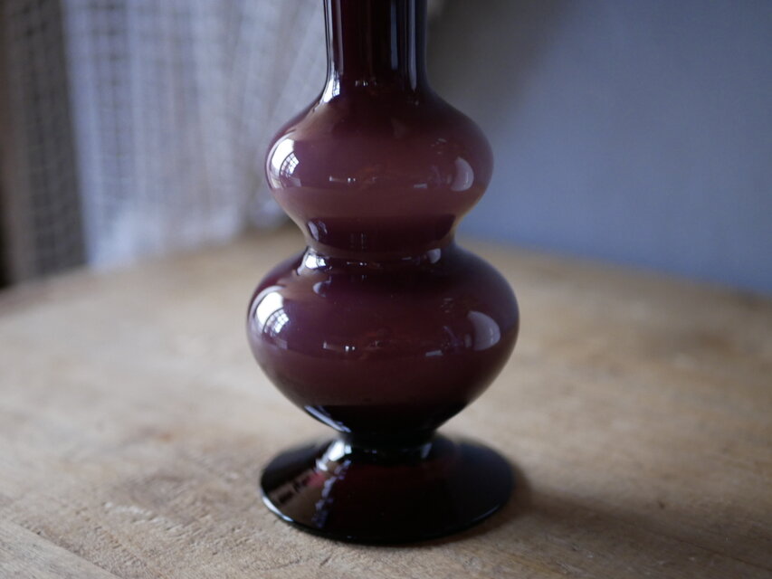 ミッドセンチュリー オパリンガラス フラワーベース フランス