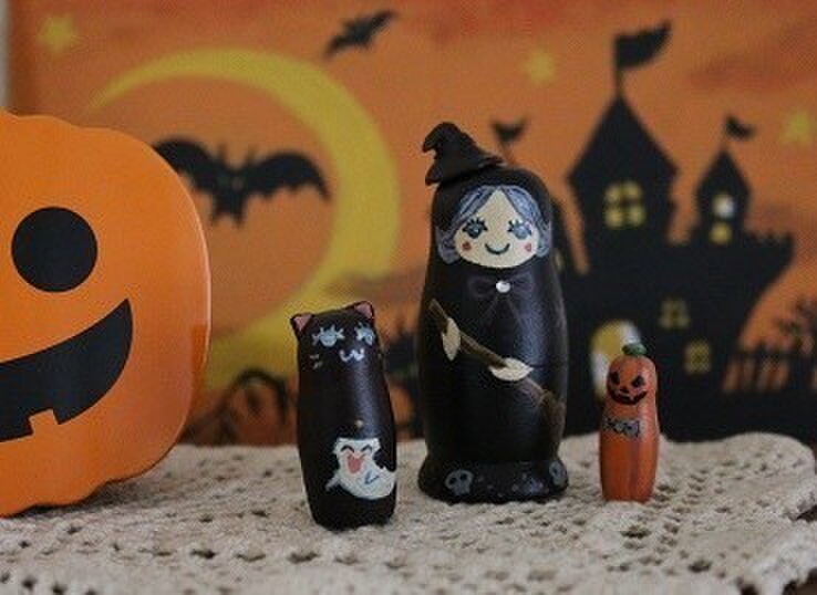 ハロウィンの魔女マトリョーシカ（再販） | iichi 日々の暮らしを