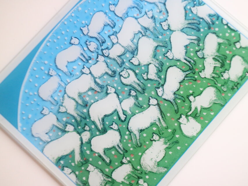 ARABIA / Helja ヘルヤ peace of the world ガラスの壁飾り 羊 No.5614