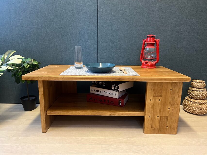 送料無料】 ローテーブル 木組棚付き 90cm 45cm パイン エボニー