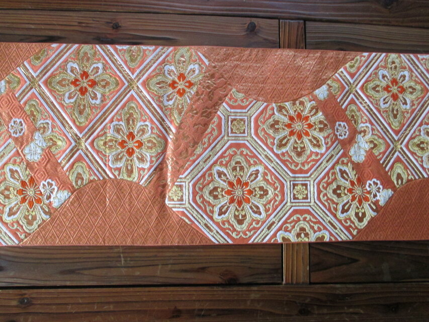 r95 飾り軸付 120x30.5cm 帯 テーブルランナー おしゃれ リメイク