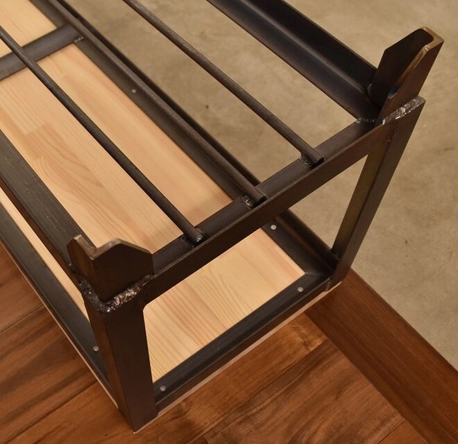 ☆ご希望サイズでフルオーダー可能☆ アイアン家具シューズラック