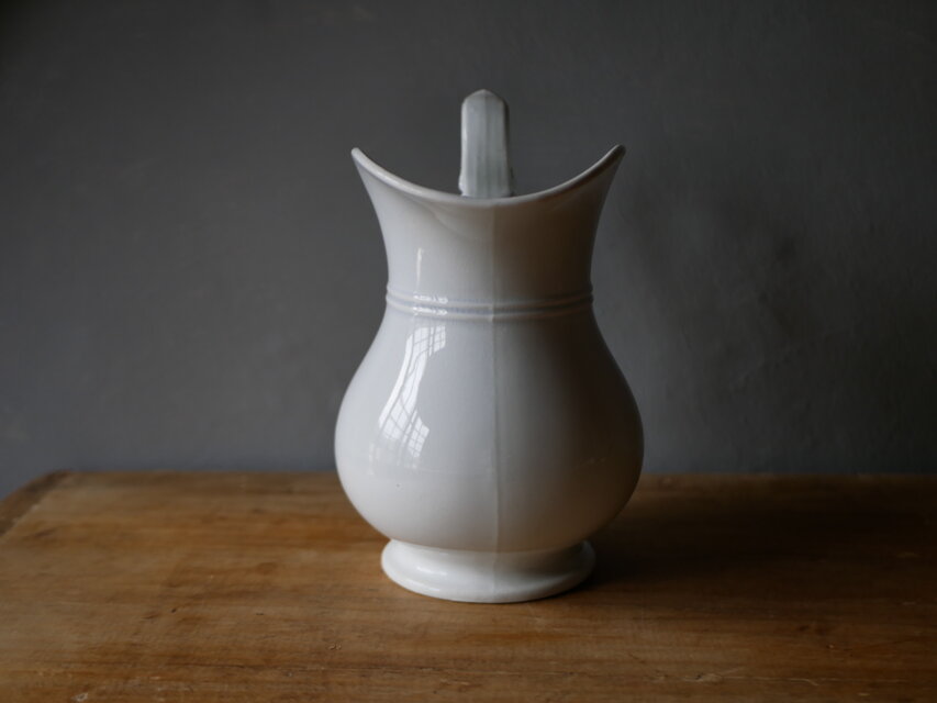 クレイユモントロー フランスアンティーク ピッチャー ピシェ 花器