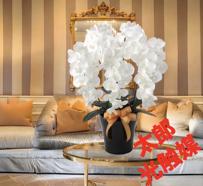 光触媒 人工観葉植物 フェイクグリーン プレミアム胡蝶蘭5本立W