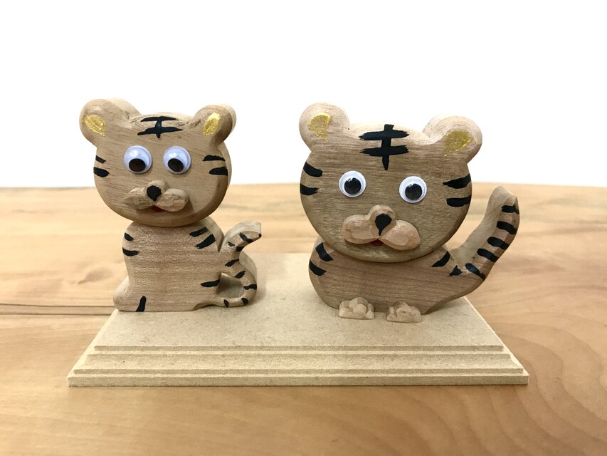 旧正月 干支 2022年 木製 寅 虎 置物 《縁起物》 | iichi 日々の暮らし