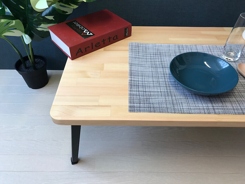 送料無料】 ローテーブル 長方形 90cm 50cm 角丸 パイン ナチュラル